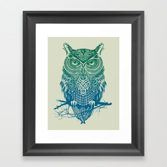 Warrior Owl Framed Art Print