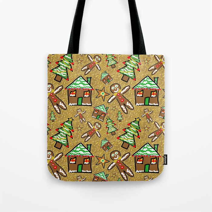 Gingerbread Family Christmas Tote Bag