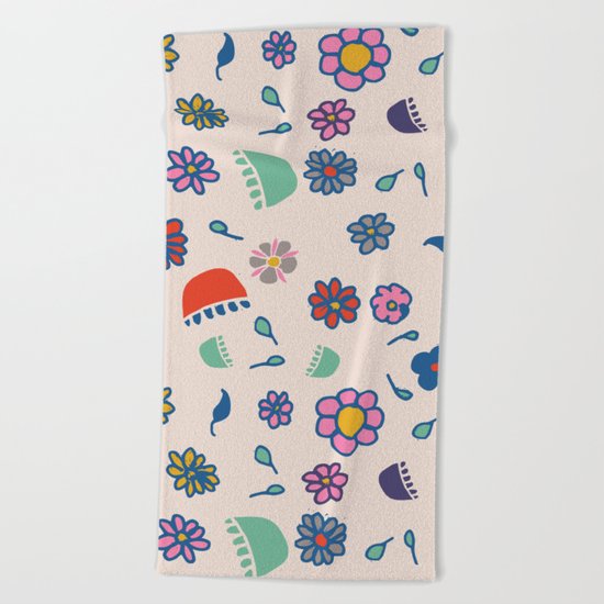 Floral spring Beach Towel