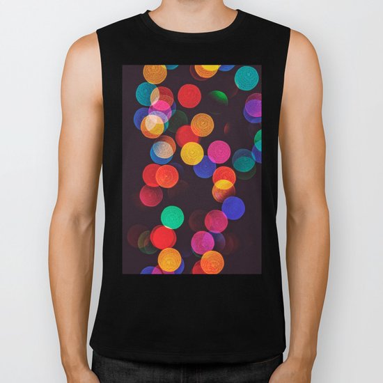 merry bokeh drops Biker Tank