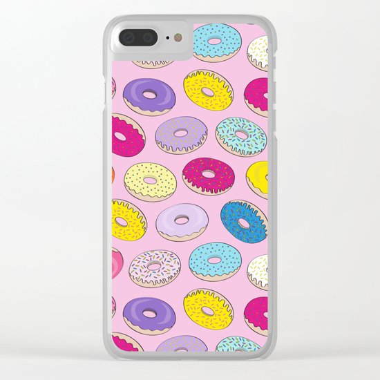 Donuts Pink Dreams Clear iPhone Case