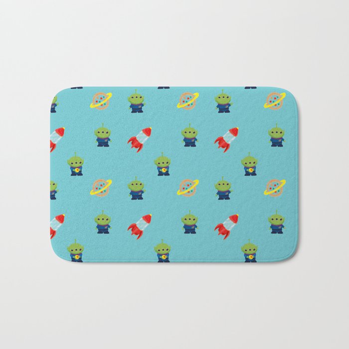 Aliens Pizza Planet Toy Story Bath Mat By Hnclaratw Society6