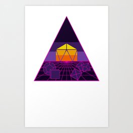 Outrun Dice Art Print