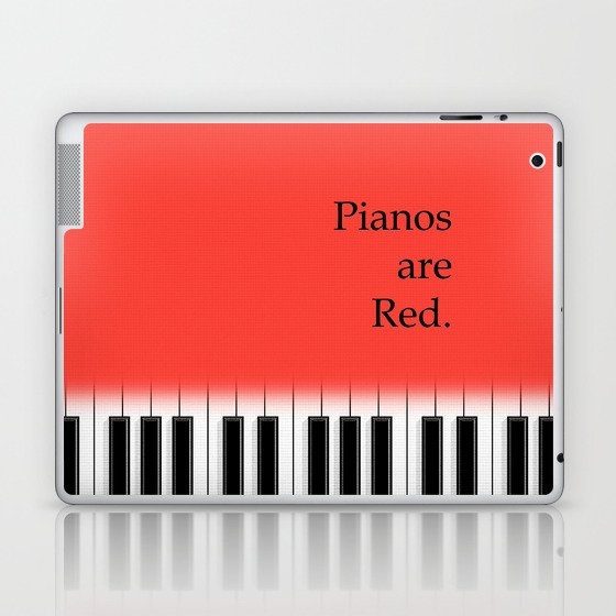 Pianos are red - piano keyboard for music lover Laptop & iPad Skin