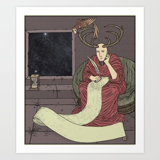Writers block Art Print