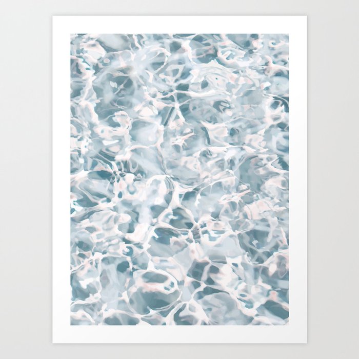 Marbled Water Muted Art Print