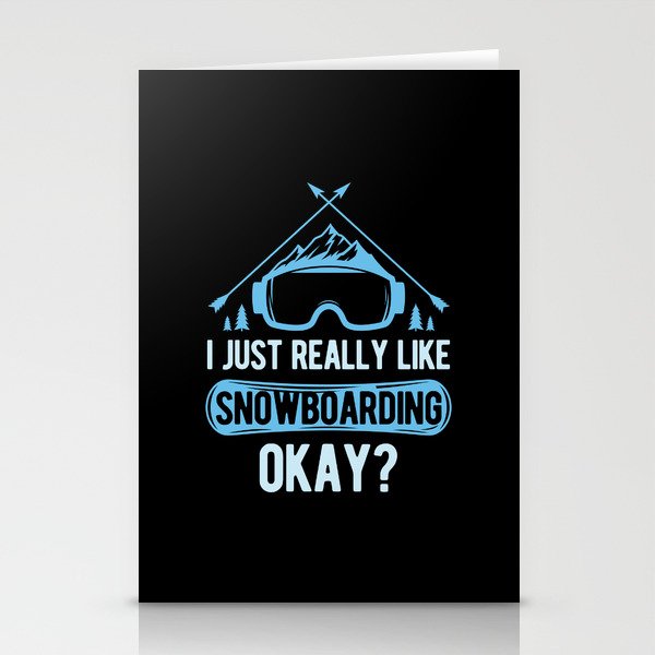 Funny Snowboard Snowboarding Stationery Cards