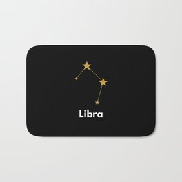 Libra, Libra Zodiac, Black Bath Mat