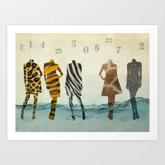 fashion line up Art Print