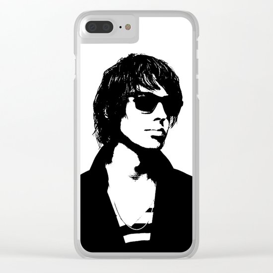 Julian Casablancas The Strokes Black And White Clear iPhone Case