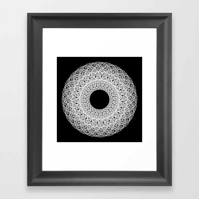 White Mandala Framed Art Print