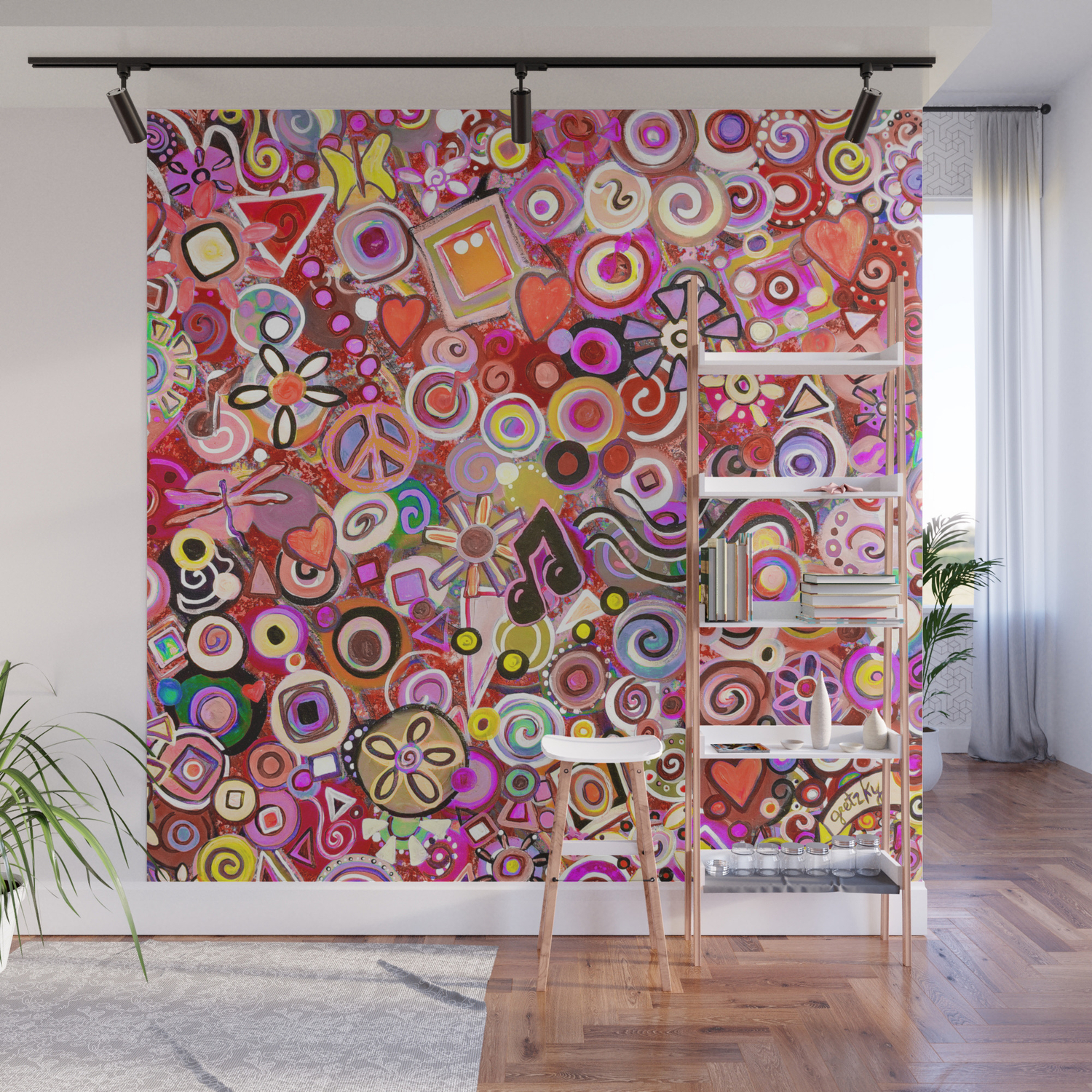 Valentine Painted Abstract Wall Mural By Paintingsbygretzky Society6
