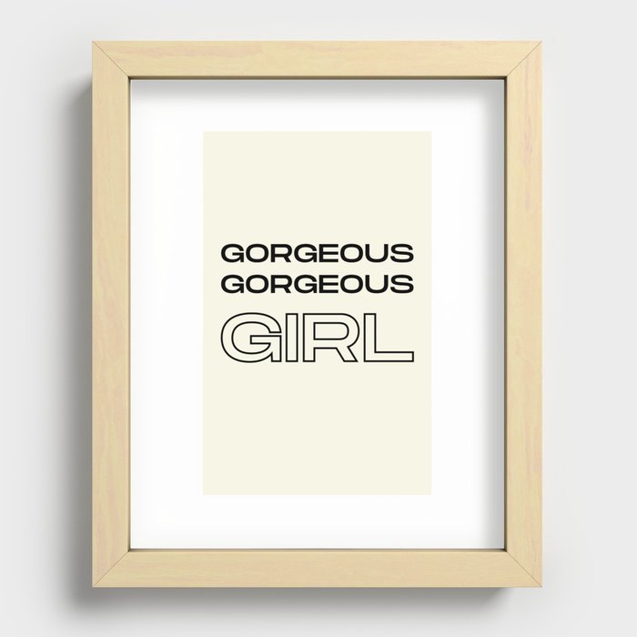 GORGEOUS GIRL - Black Recessed Framed Print