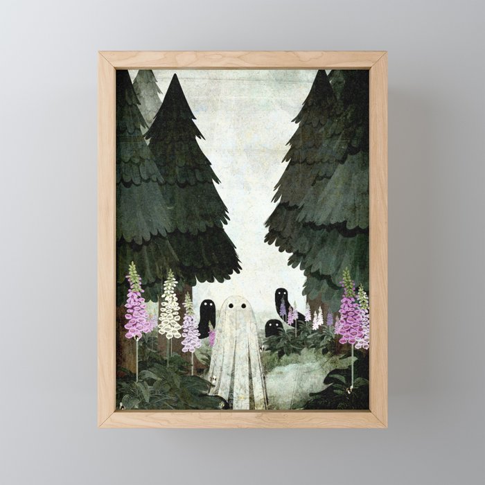 Foxglove Ghosts Framed Mini Art Print