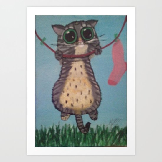 Hang in there, chubby! Art Print