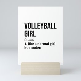 Volleyball Girl Funny Quote Mini Art Print