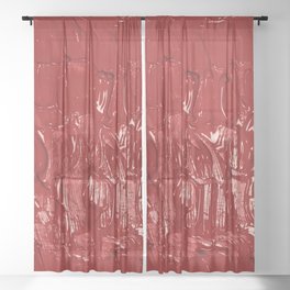 Red Sheer Curtain