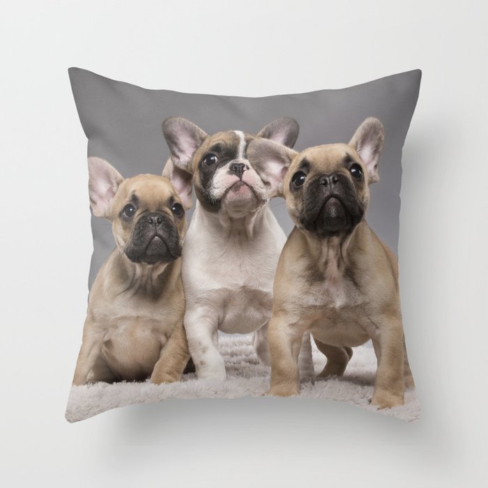 Puppy Gang Throw Pillow