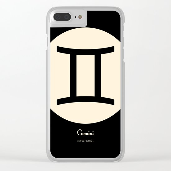 Gemini Symbol Black Clear iPhone Case