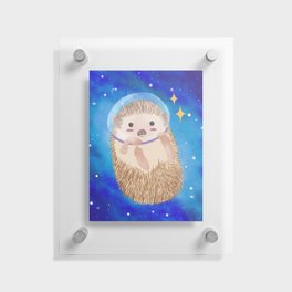 Cosmic Galaxy Hedgehog in Space Wild Animal with Stars Digital Illustration Art Floating Acrylic Print