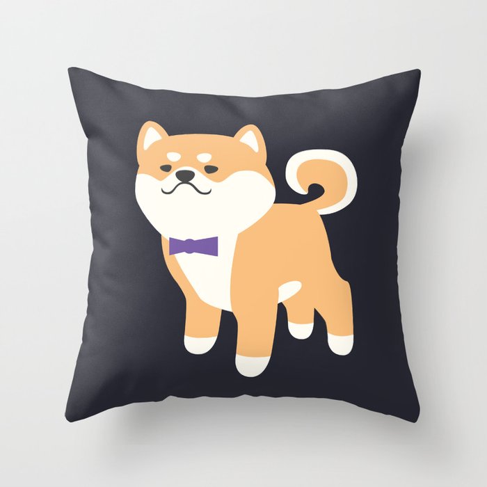 Formal Shiba Inu Throw Pillow