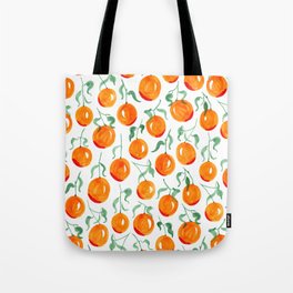 Watercolor Fresh Orange Fruit Pattern Tote Bag