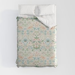 William Morris Strawberry Thief Cochineal Willow Duvet Cover