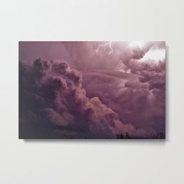 Scary Storm Metal Print | Purple, Timing, Lightning, Strike, Bolt, Celestial, Amazing, Witch, Storm, Electric 