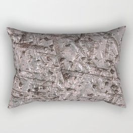 Cracked and scratched grey metal wall  Rectangular Pillow