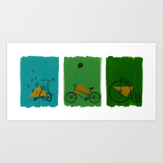 confidant. (tricycle, bicycle, penny-farthing) Art Print