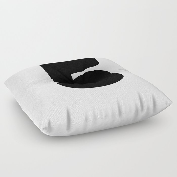 5 (Black & White Number) Floor Pillow