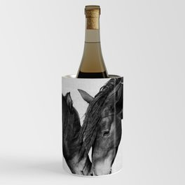 Horses - Black & White 4 Wine Chiller