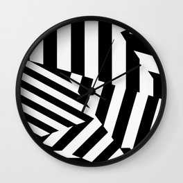 RADAR/ASDIC Black and White Graphic Dazzle Camouflage Wall Clock