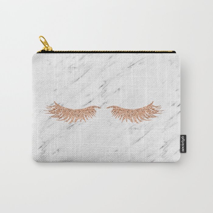 Rose gold marble lash envy Carry-All Pouch