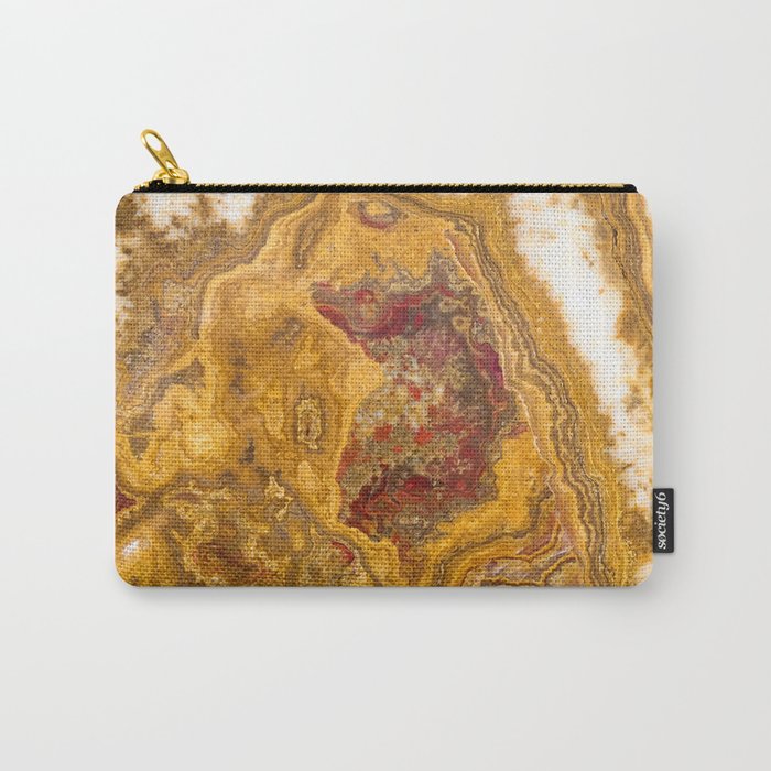 Marble Gold / Yellow Agate Onyx Carry-All Pouch