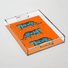 Tigers (Orange and Blue) Acrylic Tray