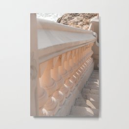 Walking down the sunny stairs I Sitges, Barcelona, Spain I  Mediterranean summer vibes I Vintage travel photography Metal Print | Wanderlust, Travel, Sea, Cliff, Color, Sitges, Stairs, Photo, Summervibes, Sunny 