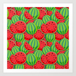 Summer Watermelon  Art Print