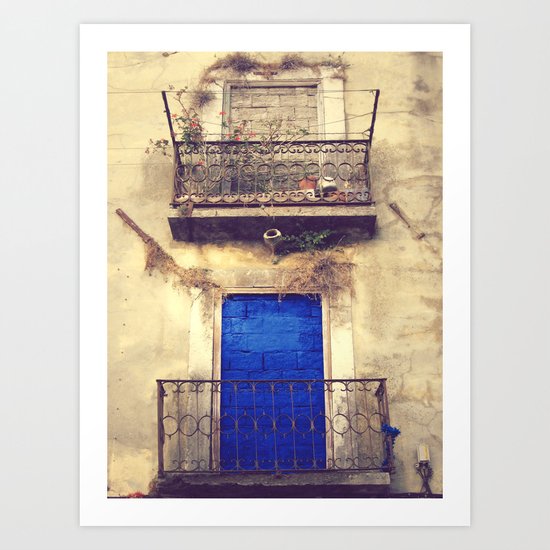 Blue door Art Print