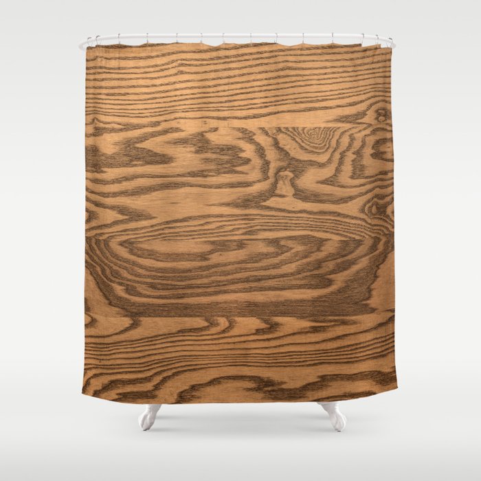 Wood, heavily grained wood grain Shower Curtain