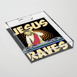 Jesus Raves DJ Turntables Music Dance present / gift idea Acrylic Tray