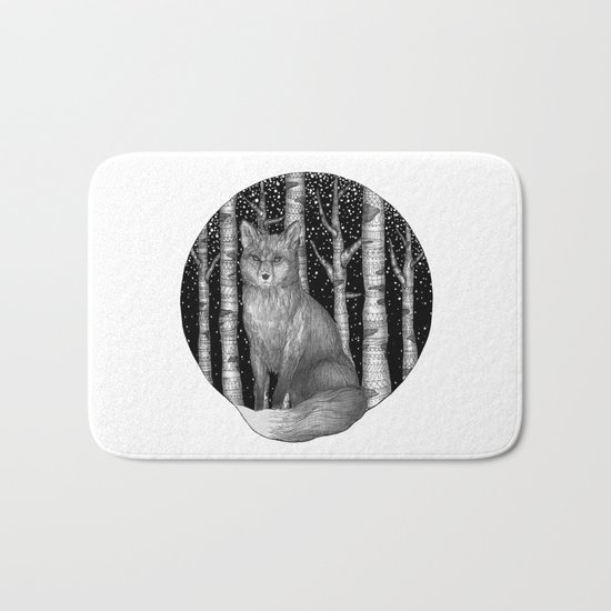 Fox and Forest Bath Mat