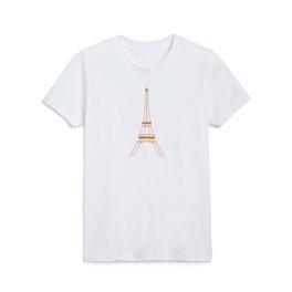 Vintage Aesthetic Paris, France Eiffel Tower Kids T Shirt