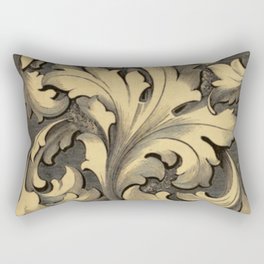 Curvilinear Foliage Rectangular Pillow
