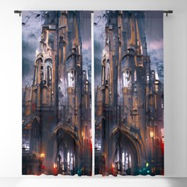 A Dark Gothic Cathedral Blackout Curtain