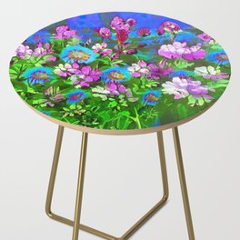 Mauve Blossoms Side Table