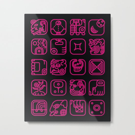 Maya Writing System Metal Print