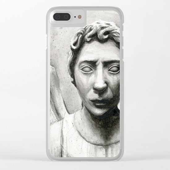 Weeping Angel Clear iPhone Case
