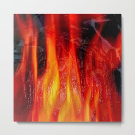 Embossed Flame Forms Metal Print