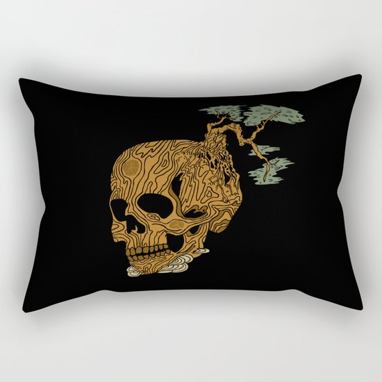 Timber Skull Rectangular Pillow